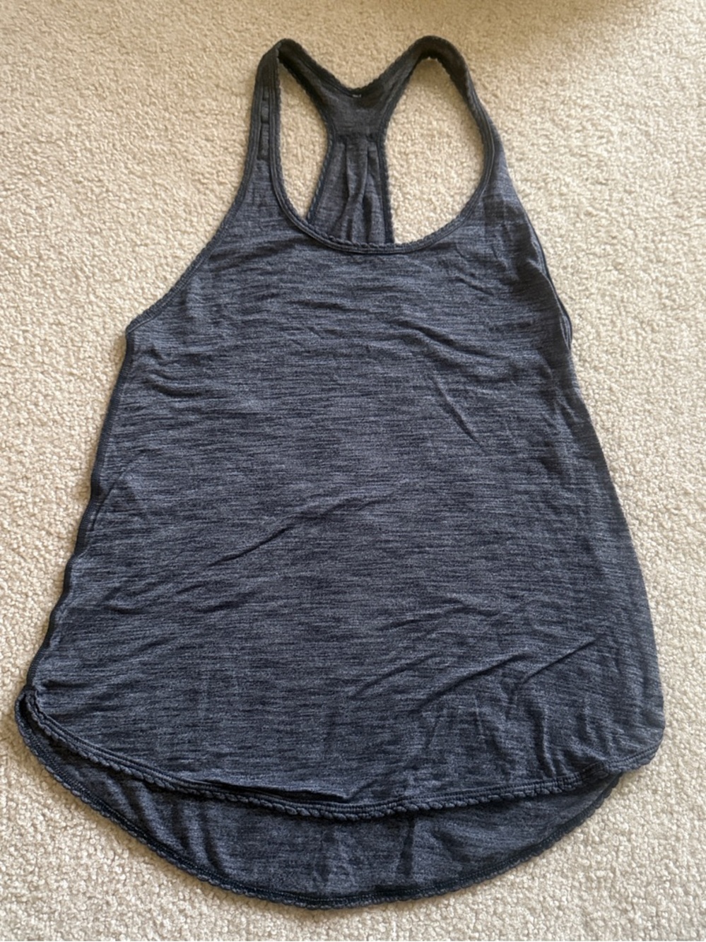 lululemon athletica Heathered Dark Gray Racerback Tank